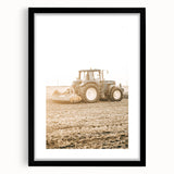 Farmhouse Wall Art: Tractor at Work for Rustic Country Farmhouse Decor