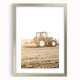 Farmhouse Wall Art: Tractor at Work for Rustic Country Farmhouse Decor