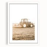 Farmhouse Wall Art: Tractor at Work for Rustic Country Farmhouse Decor