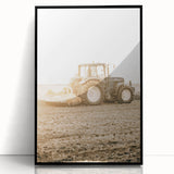 Farmhouse Wall Art: Tractor at Work for Rustic Country Farmhouse Decor