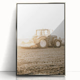 Farmhouse Wall Art: Tractor at Work for Rustic Country Farmhouse Decor