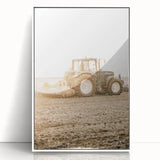 Farmhouse Wall Art: Tractor at Work for Rustic Country Farmhouse Decor