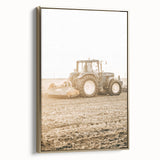 Farmhouse Wall Art: Tractor at Work for Rustic Country Farmhouse Decor