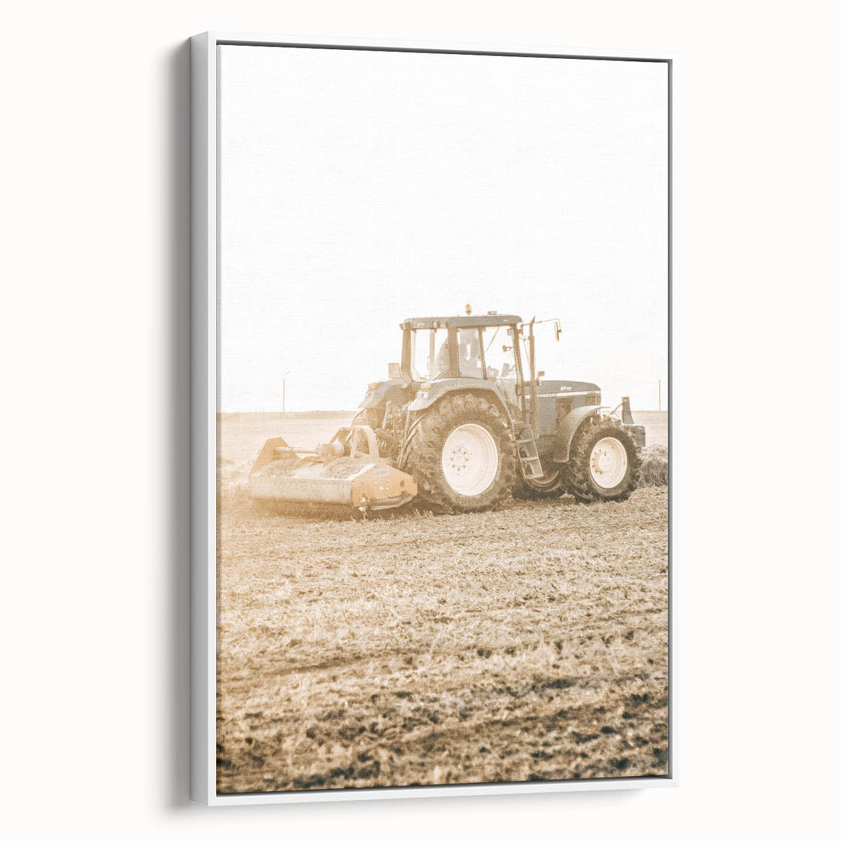 Farmhouse Wall Art: Tractor at Work for Rustic Country Farmhouse Decor