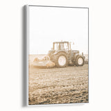 Farmhouse Wall Art: Tractor at Work for Rustic Country Farmhouse Decor