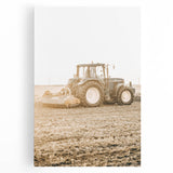 Farmhouse Wall Art: Tractor at Work for Rustic Country Farmhouse Decor
