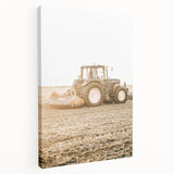 Farmhouse Wall Art: Tractor at Work for Rustic Country Farmhouse Decor
