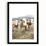 Farmhouse Wall Art: Pastoral Cows in Meadow for Rustic Farmhouse Decor