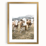 Farmhouse Wall Art: Pastoral Cows in Meadow for Rustic Farmhouse Decor
