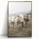 Farmhouse Wall Art: Pastoral Cows in Meadow for Rustic Farmhouse Decor