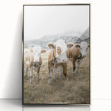 Farmhouse Wall Art: Pastoral Cows in Meadow for Rustic Farmhouse Decor
