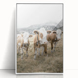 Farmhouse Wall Art: Pastoral Cows in Meadow for Rustic Farmhouse Decor