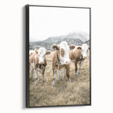 Farmhouse Wall Art: Pastoral Cows in Meadow for Rustic Farmhouse Decor