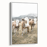 Farmhouse Wall Art: Pastoral Cows in Meadow for Rustic Farmhouse Decor