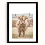 Farmhouse Wall Art: Majestic Highland Cow for Rustic Country Decor