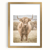 Farmhouse Wall Art: Majestic Highland Cow for Rustic Country Decor