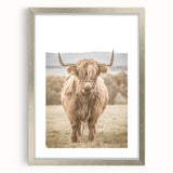 Farmhouse Wall Art: Majestic Highland Cow for Rustic Country Decor