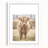 Farmhouse Wall Art: Majestic Highland Cow for Rustic Country Decor