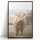 Farmhouse Wall Art: Majestic Highland Cow for Rustic Country Decor