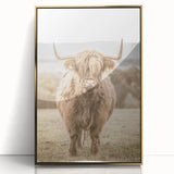Farmhouse Wall Art: Majestic Highland Cow for Rustic Country Decor