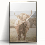Farmhouse Wall Art: Majestic Highland Cow for Rustic Country Decor