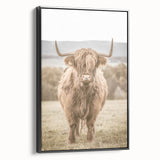 Farmhouse Wall Art: Majestic Highland Cow for Rustic Country Decor