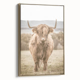 Farmhouse Wall Art: Majestic Highland Cow for Rustic Country Decor