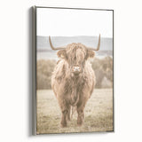 Farmhouse Wall Art: Majestic Highland Cow for Rustic Country Decor