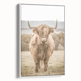 Farmhouse Wall Art: Majestic Highland Cow for Rustic Country Decor