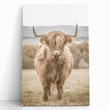 Farmhouse Wall Art: Majestic Highland Cow for Rustic Country Decor