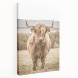 Farmhouse Wall Art: Majestic Highland Cow for Rustic Country Decor