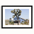 Farmhouse Wall Art: Desert Architecture with Joshua Tree for Rustic Decor