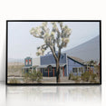 Farmhouse Wall Art: Desert Architecture with Joshua Tree for Rustic Decor