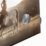 Country Style Art - Cowboy and Horse Farmhouse Wall Decor for Rustic Homes