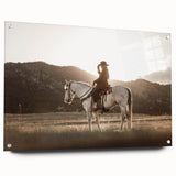 Country Style Art - Cowboy and Horse Farmhouse Wall Decor for Rustic Homes