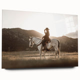 Country Style Art - Cowboy and Horse Farmhouse Wall Decor for Rustic Homes