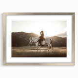 Country Style Art - Cowboy and Horse Farmhouse Wall Decor for Rustic Homes
