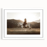 Country Style Art - Cowboy and Horse Farmhouse Wall Decor for Rustic Homes