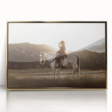 Country Style Art - Cowboy and Horse Farmhouse Wall Decor for Rustic Homes