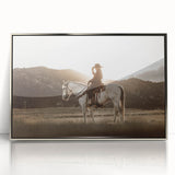 Country Style Art - Cowboy and Horse Farmhouse Wall Decor for Rustic Homes