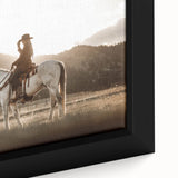 Country Style Art - Cowboy and Horse Farmhouse Wall Decor for Rustic Homes