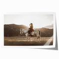 Country Style Art - Cowboy and Horse Farmhouse Wall Decor for Rustic Homes