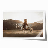 Country Style Art - Cowboy and Horse Farmhouse Wall Decor for Rustic Homes