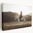 Country Style Art - Cowboy and Horse Farmhouse Wall Decor for Rustic Homes