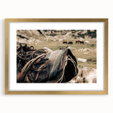 Rustic Saddle and Horses Farmhouse Wall Art – Country Style Decor