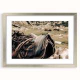 Rustic Saddle and Horses Farmhouse Wall Art – Country Style Decor