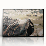 Rustic Saddle and Horses Farmhouse Wall Art – Country Style Decor