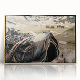 Rustic Saddle and Horses Farmhouse Wall Art – Country Style Decor