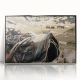 Rustic Saddle and Horses Farmhouse Wall Art – Country Style Decor