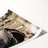 Rustic Saddle and Horses Farmhouse Wall Art – Country Style Decor